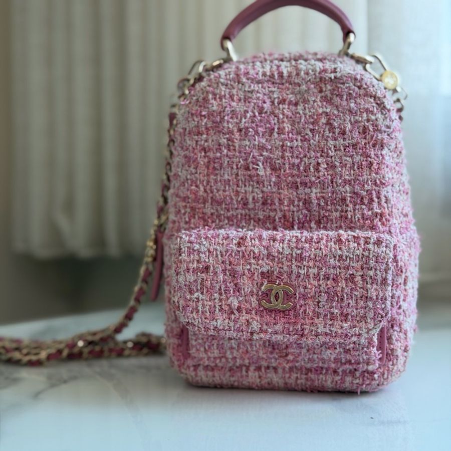 CHANEL 香奈兒迷你後背包 粉色款🩷🩷-0