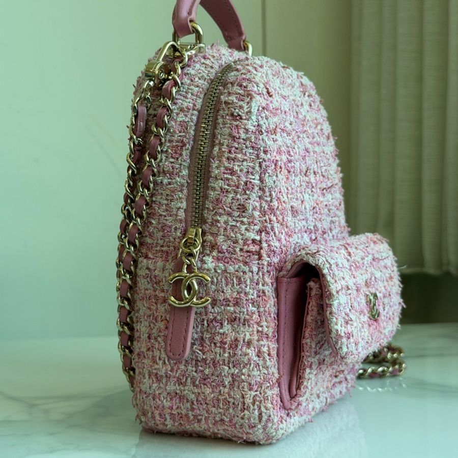 CHANEL 香奈兒迷你後背包 粉色款🩷🩷-3