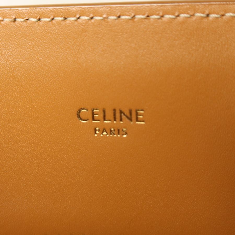 CELINE 帆布/皮革Cabas金扣手挽肩背兩用袋-6