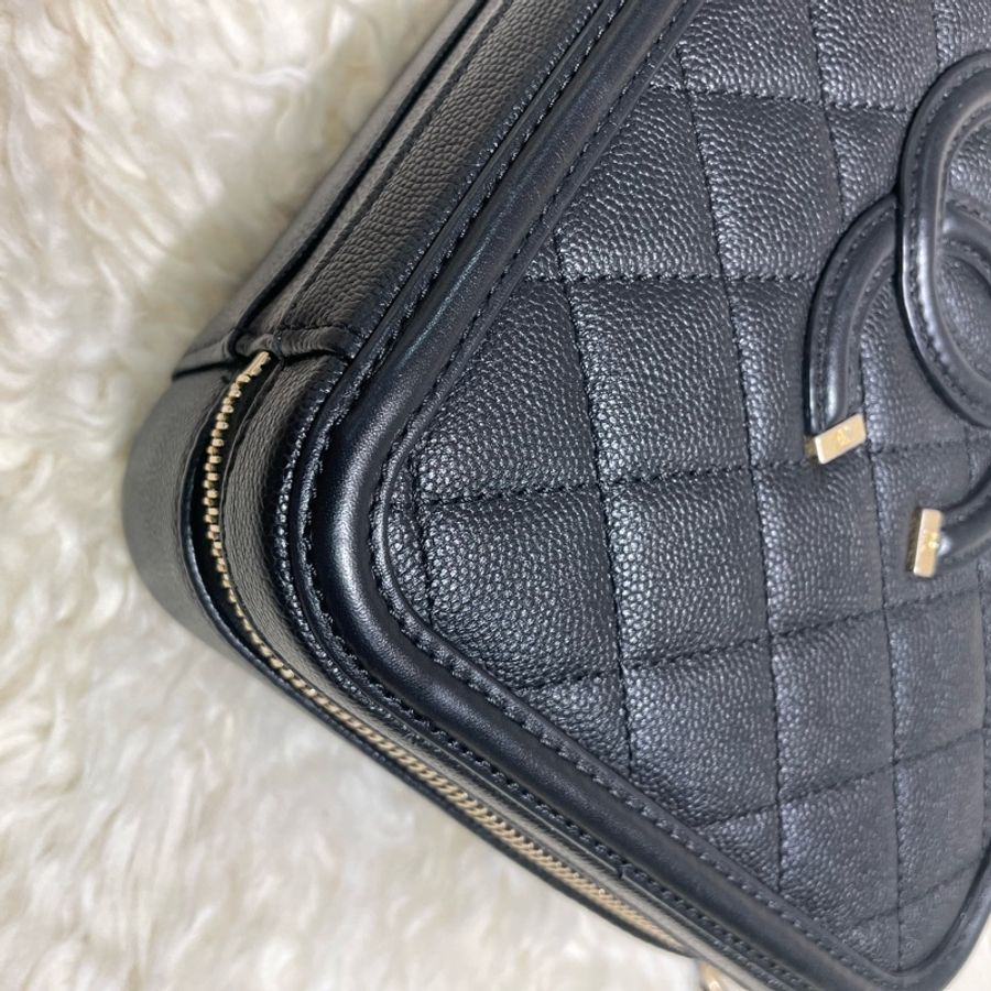 Chanel Vanity Case 21cm 黑色牛皮-3
