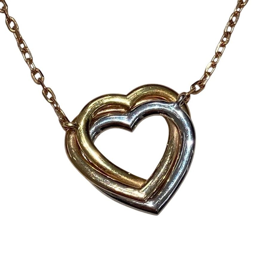 CARTIER B7061200 卡地亞 TRINITY HEART DIAMOND NECKLACE 18K 項鍊 PG WG YG 鑽石-1