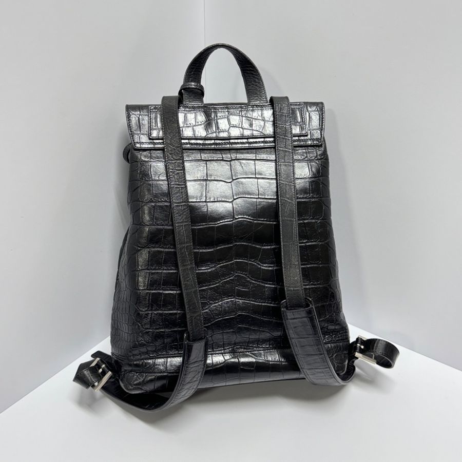 【超級新🌟】 YSL 聖羅蘭 鱷魚紋路 後背包🎒 (專櫃12萬!)-2