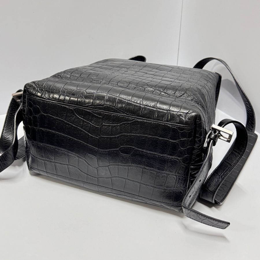 【超級新🌟】 YSL 聖羅蘭 鱷魚紋路 後背包🎒 (專櫃12萬!)-6