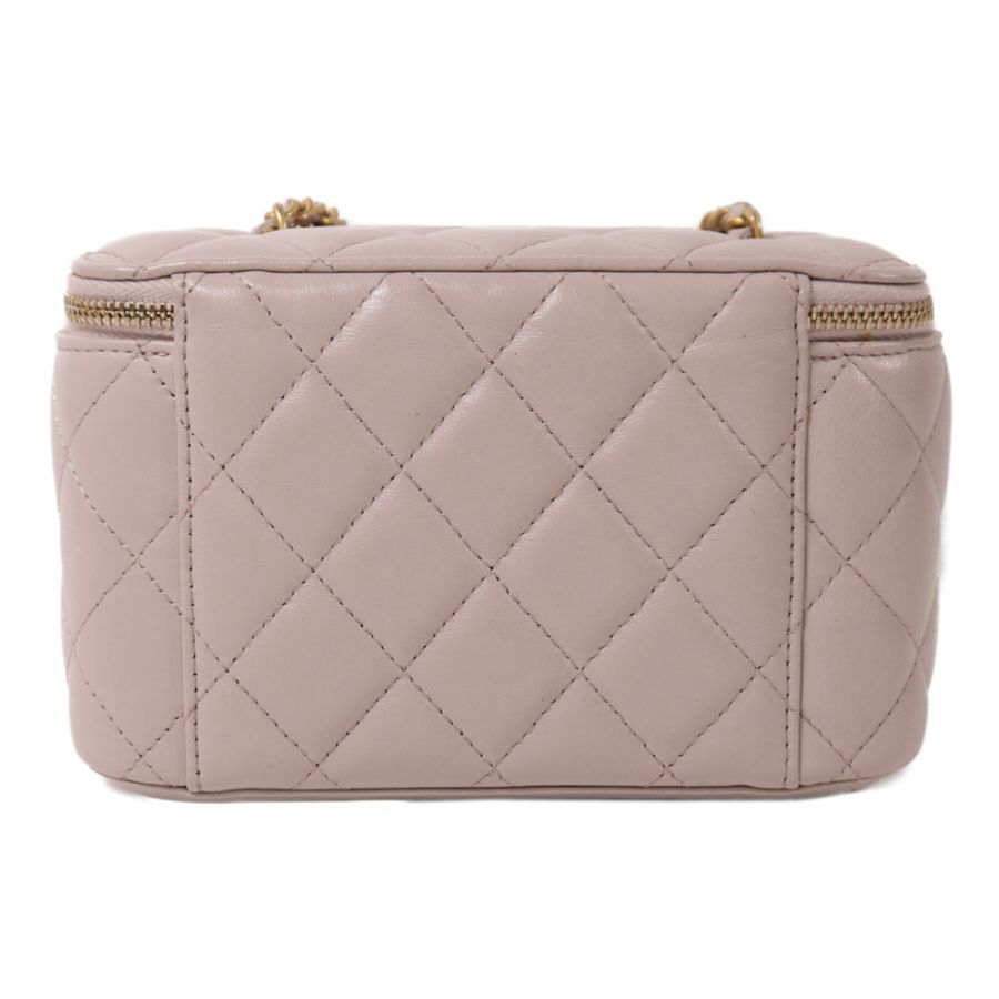 CHANEL 羊皮皮革Gold Ball Vanity Case金扣鏈帶肩背袋-1