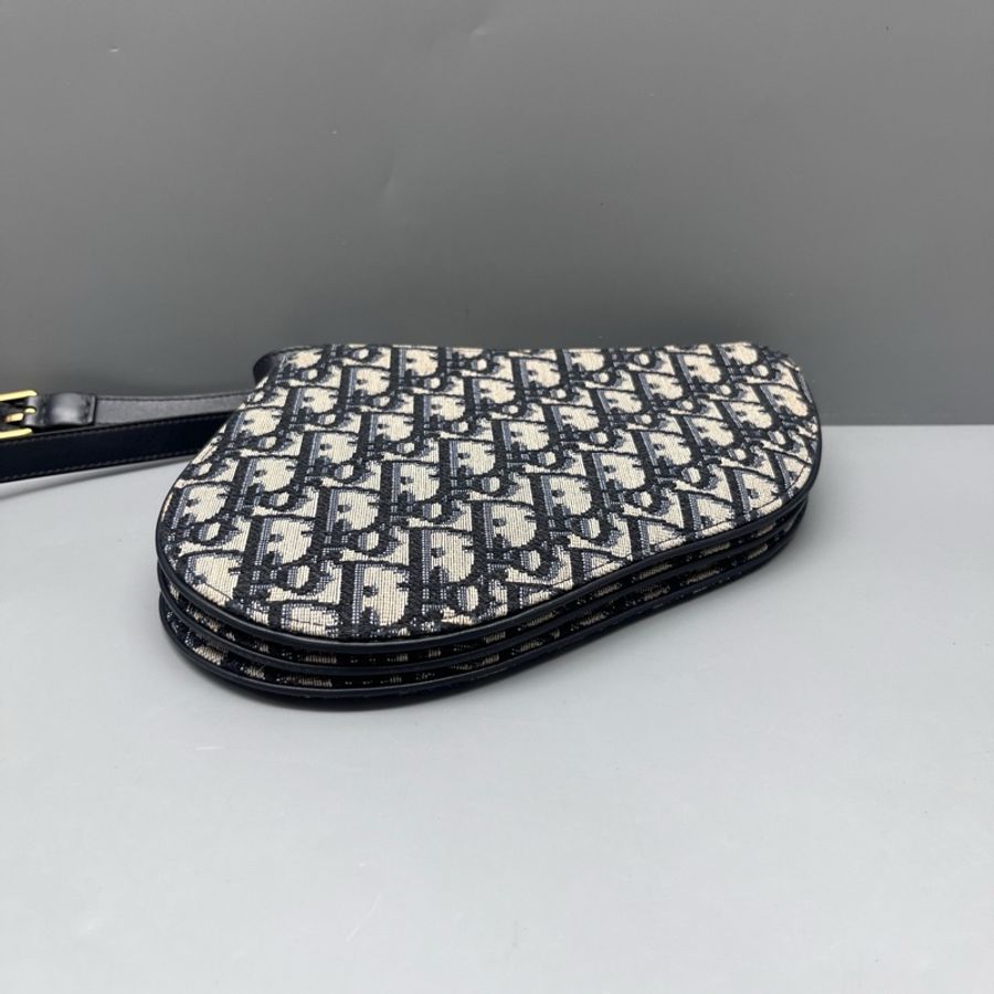Dior 98新 老花刺繡馬鞍包 尺寸20*17-2