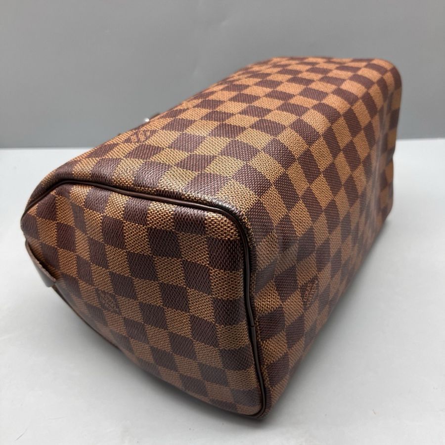 LV路易威登 98新 棕棋盤格speedy 25枕頭包 尺寸25*18-4