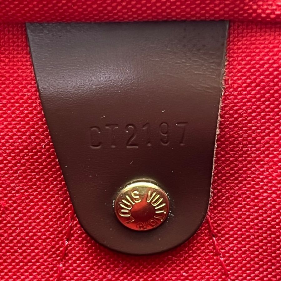 LV路易威登 98新 棕棋盤格speedy 25枕頭包 尺寸25*18-7