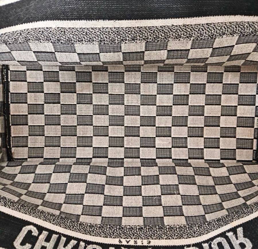 【97新 ✨ 全網最低價!】Dior迪奧 黑白格 棋盤 BookTote大號(下單前先詢問庫存❗️)-7