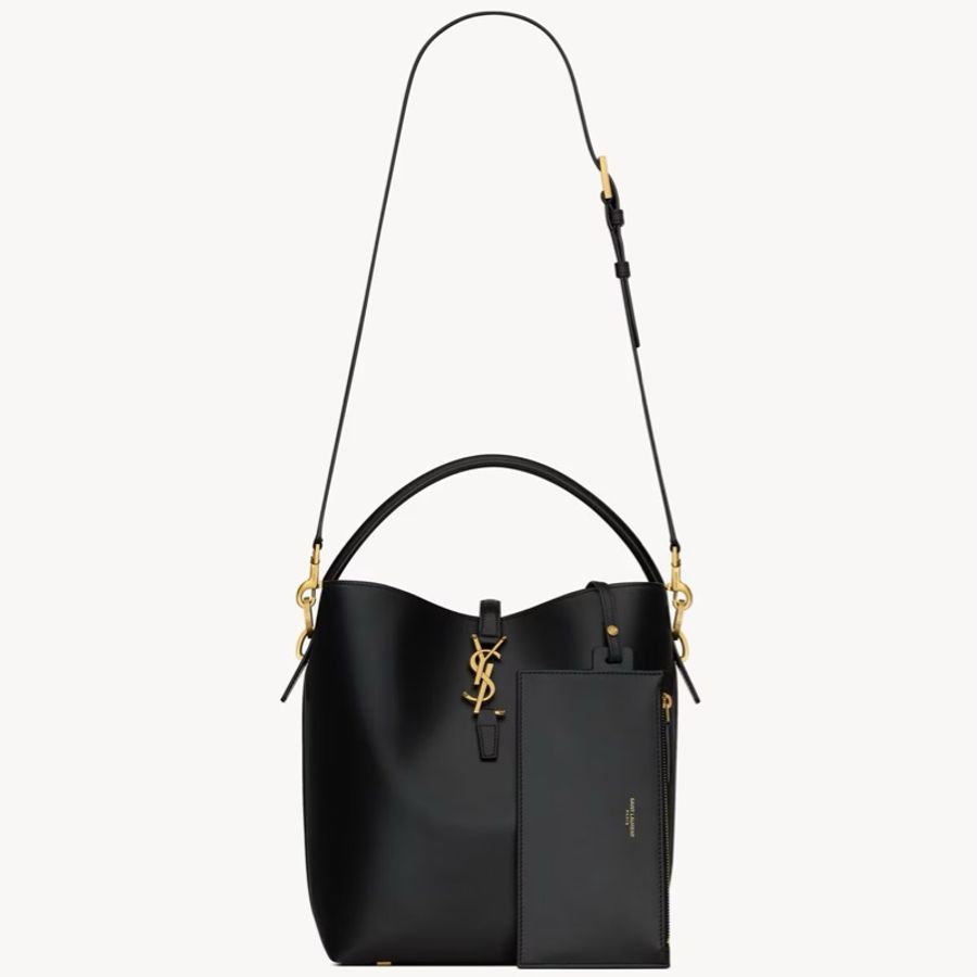 YSL 水桶包 LE 37亮面皮革手袋-2