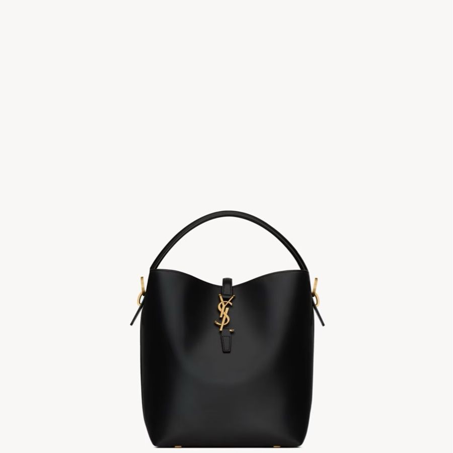 YSL 水桶包 LE 37亮面皮革手袋-6