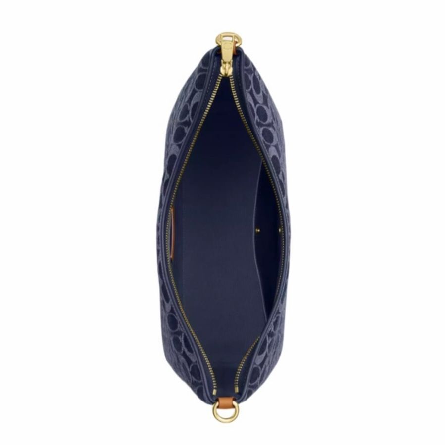 Coach 女士 Laurel 大號標誌性牛仔單肩包均碼碼36cm*12.7cm*30.5cm-2