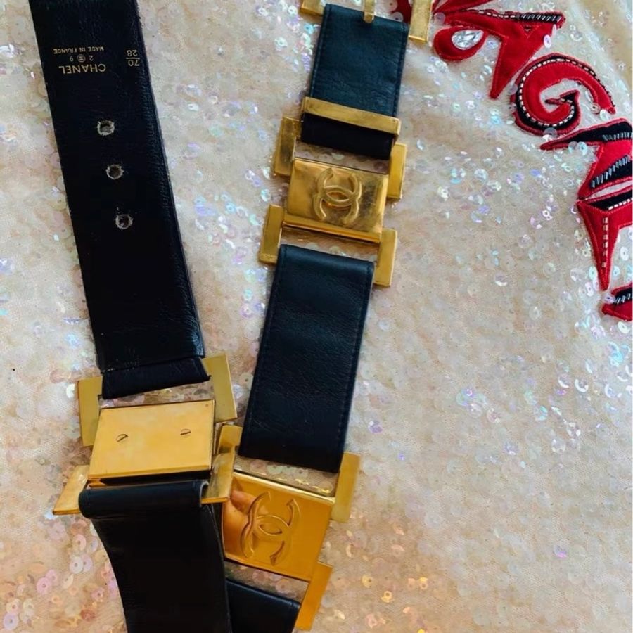 Chanel中古腰帶70釐米可以調節-0