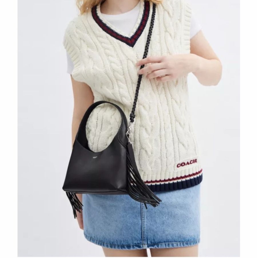 Coach 女士 Brooklyn 23 號流蘇單肩包均碼碼23.5cm*7.6cm*18.4cm-6