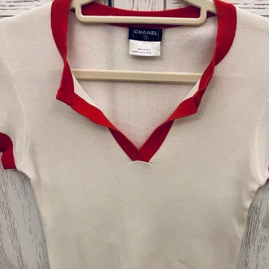 Chanel中古短袖上衣38碼-0