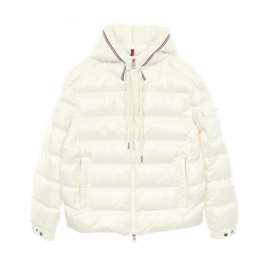 MONCLER PAVIN 羽絨外套 #1 連帽衫 尼龍 白色 二手 男款-0