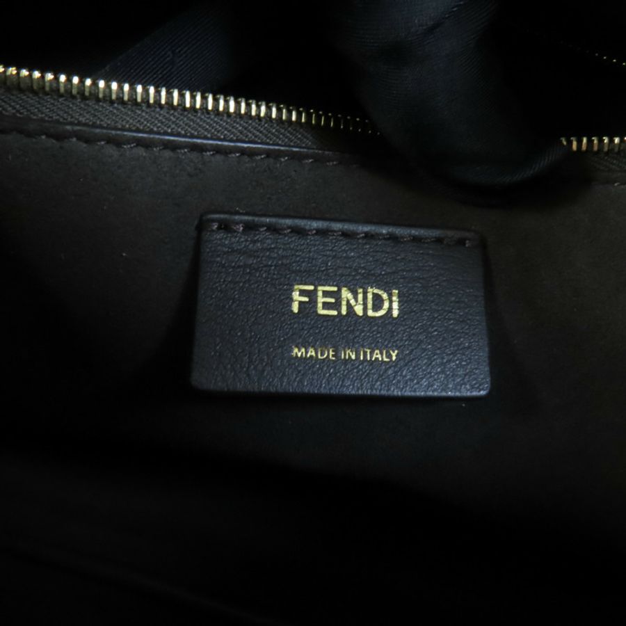 FENDI 帆布Shoulder Bag金扣肩背袋-9
