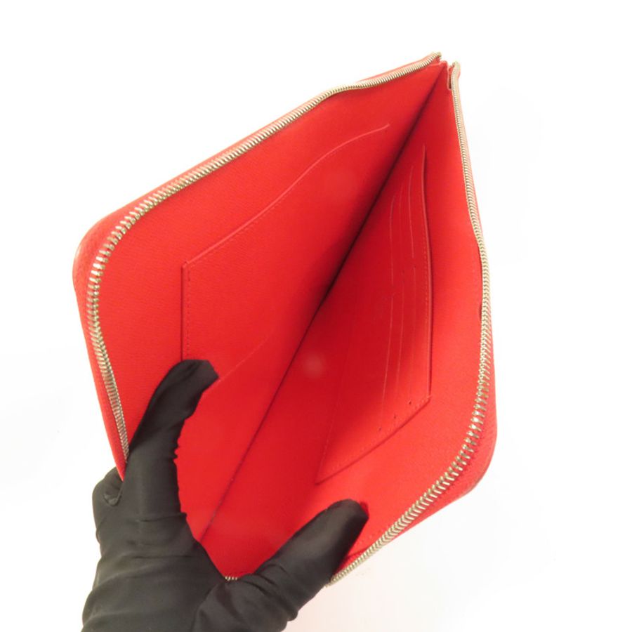 LOUIS VUITTON Epi Supreme Pochette Jules GM銀扣手拿包-6