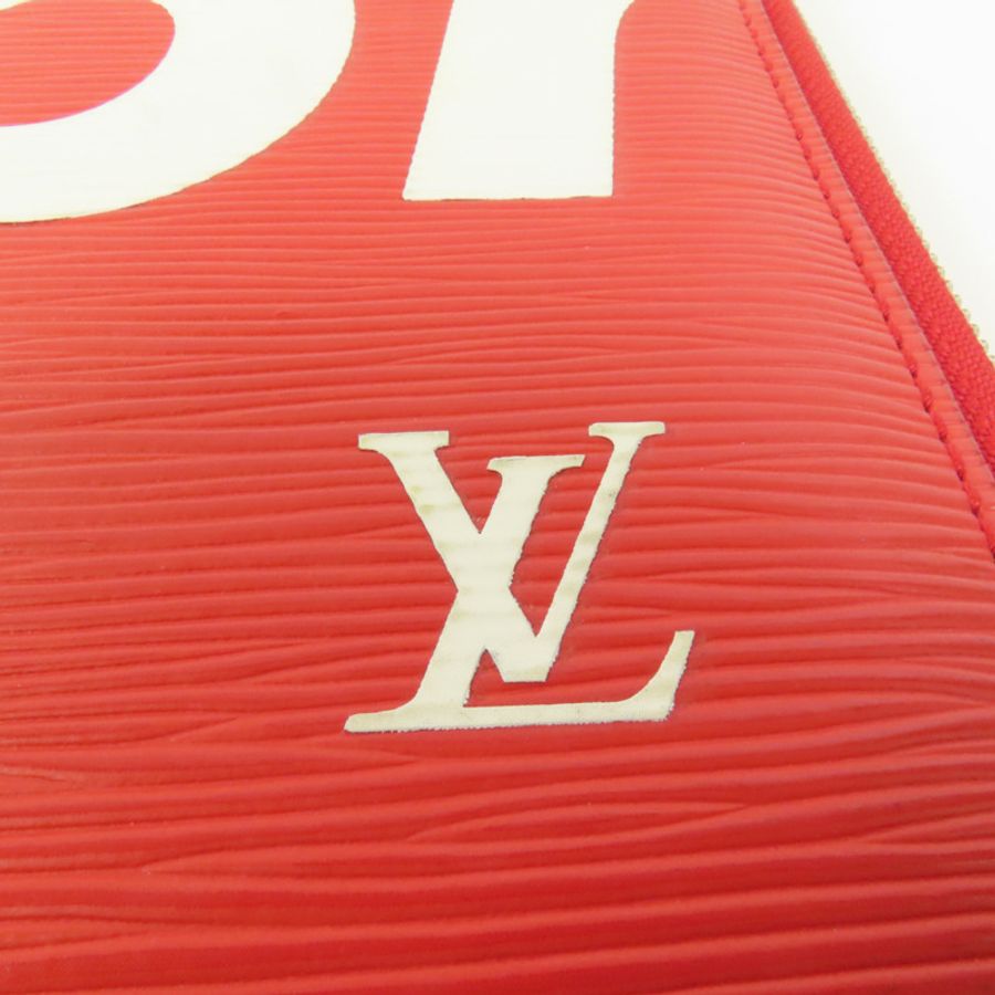 LOUIS VUITTON Epi Supreme Pochette Jules GM銀扣手拿包-8