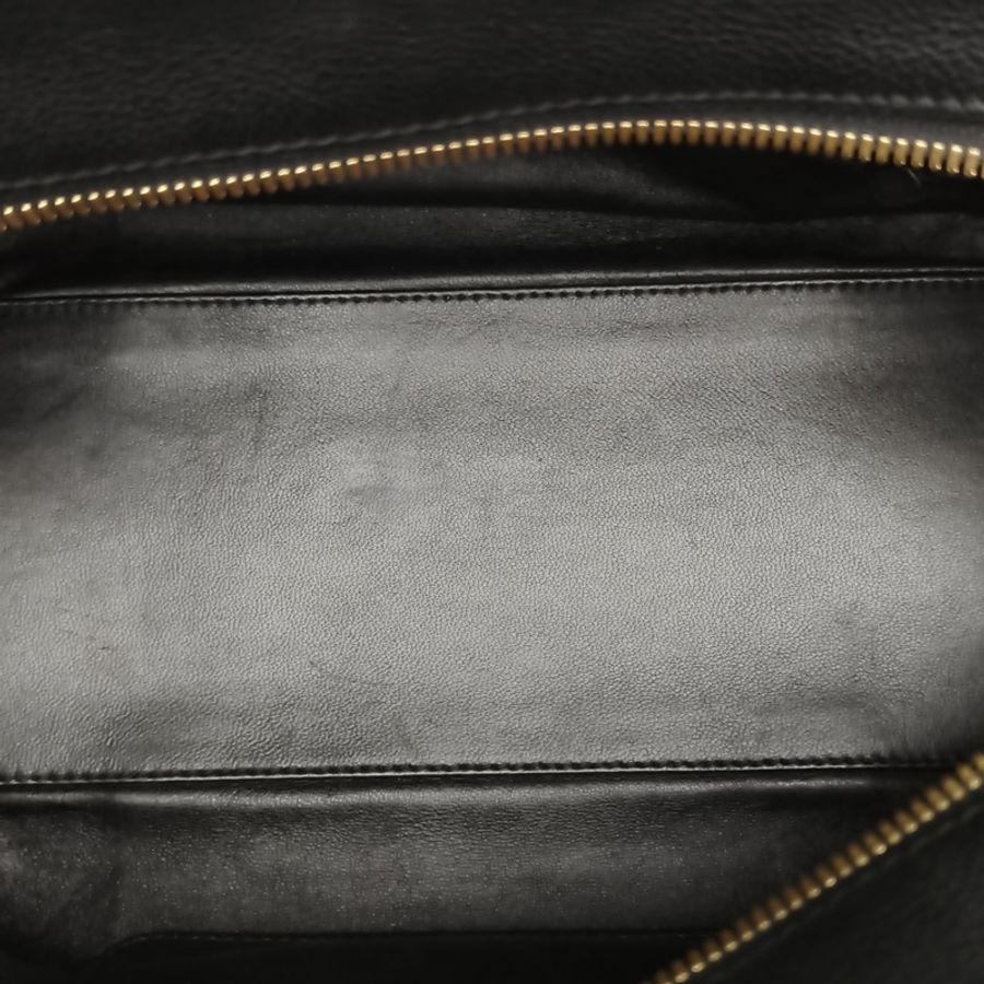LOEWE Amazona29Bag黑白牛皮金扣手提包-5