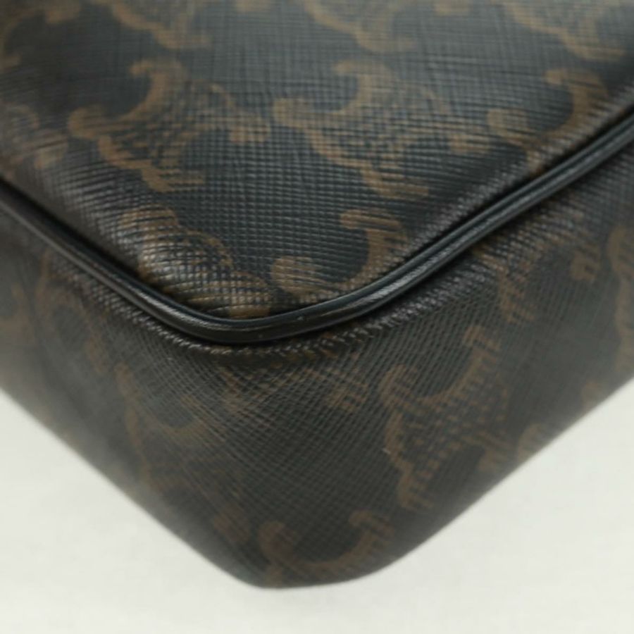 【日本直送】CELINE Triomphe 中斜背包/肩背包 PVC 黑色金色 正品 BA9639M-17