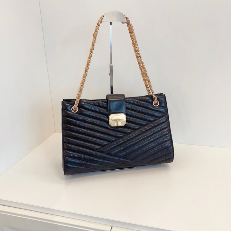 ✨Chanel 2.55 牛皮鏈條tote 98新 經典復古 容量Max🖤-1