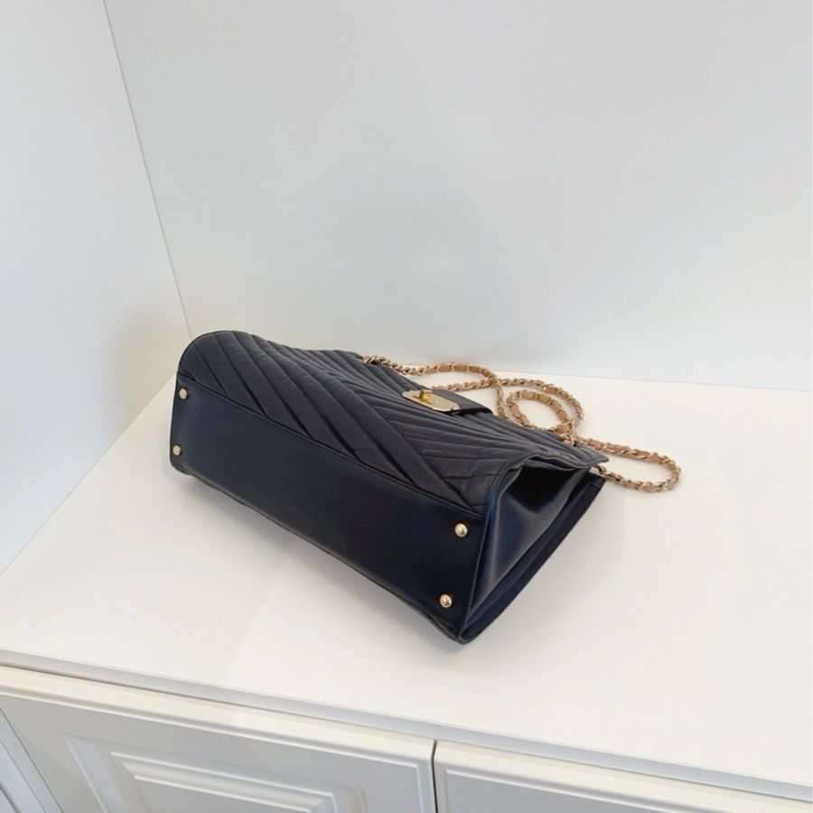 ✨Chanel 2.55 牛皮鏈條tote 98新 經典復古 容量Max🖤-6