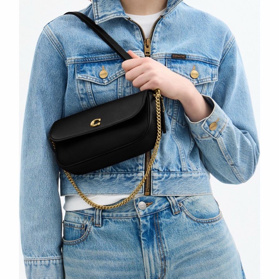 Coach 女士 Brook 翻蓋鏈條包均碼碼23.5cm*4.5cm*12cm-4