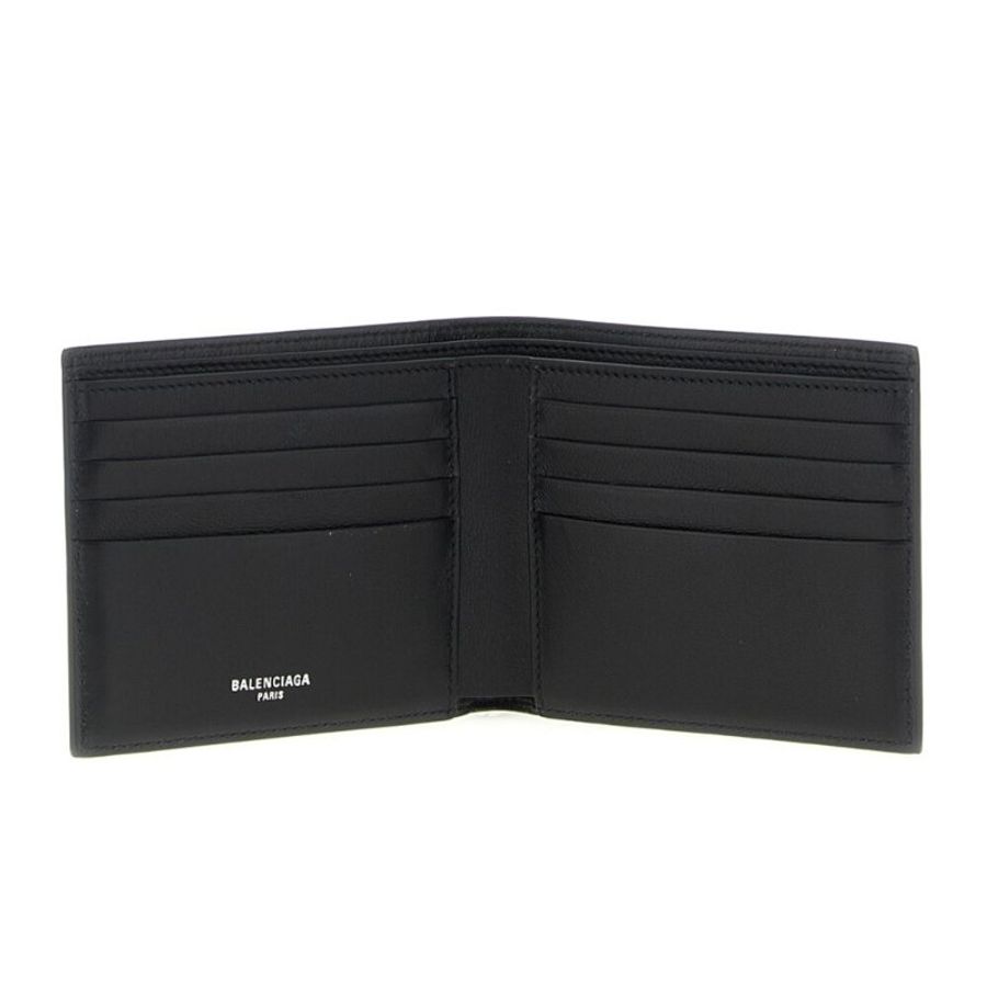 【Balenciaga 巴黎世家】Passport Square 皮革 卡夾 皮夾 短夾 黑色 8463312AB4Y1000-4