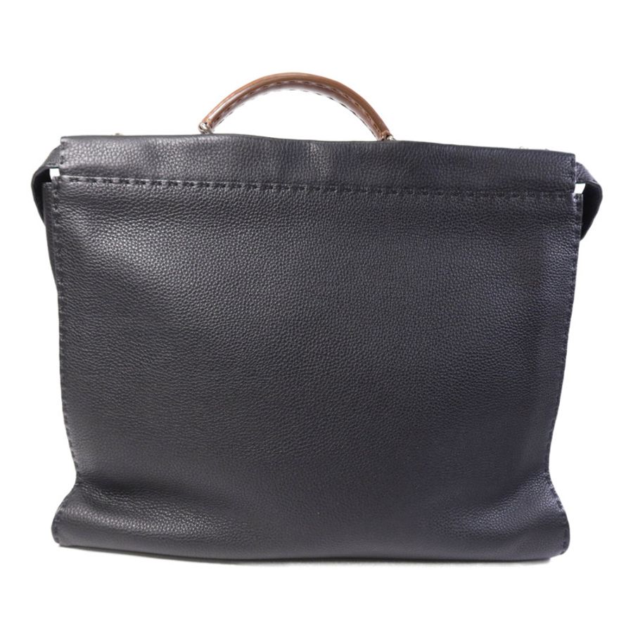 FENDI 牛皮皮革Peekaboo Large銀扣手挽肩背兩用袋-1
