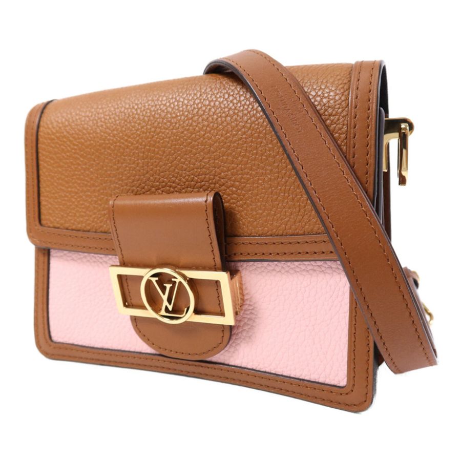 LOUIS VUITTON Taurillon Clemence Mini Dauphine金扣肩背袋-2