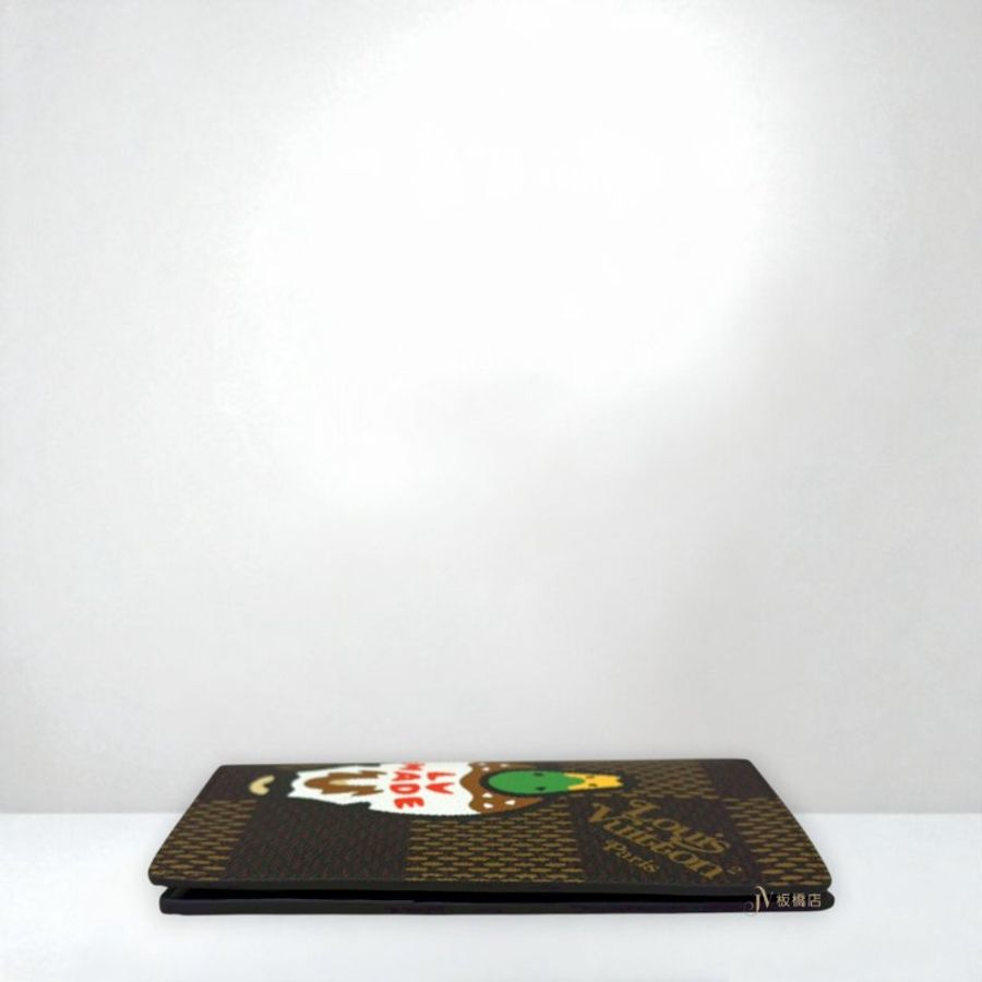 JS0291-LV大棋盤格鴨子聯名款BRAZZA對開長夾N60393-3