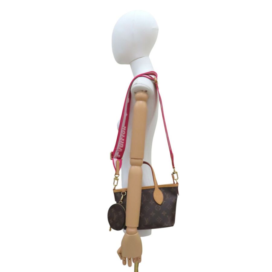 棕色 原花帆布 Neverfull BB 兩用包【LOUIS VUITTON LV 路易威登】 M46786-10