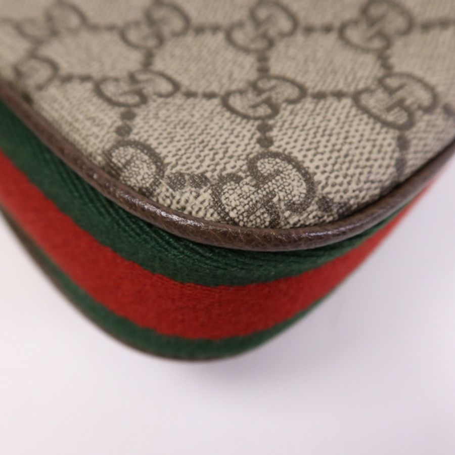 GUCCI 塗層帆布Attache Mini Bag銀扣手挽袋-5