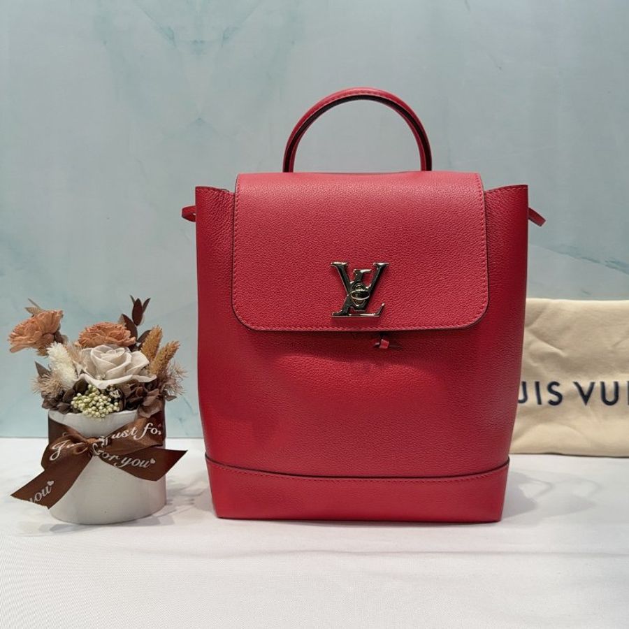 LV Lockme 紅色雙肩後背包-0
