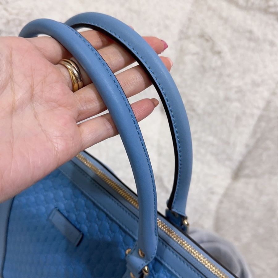 未使用Gucci寶寶藍手提肩背包(全真皮)-32