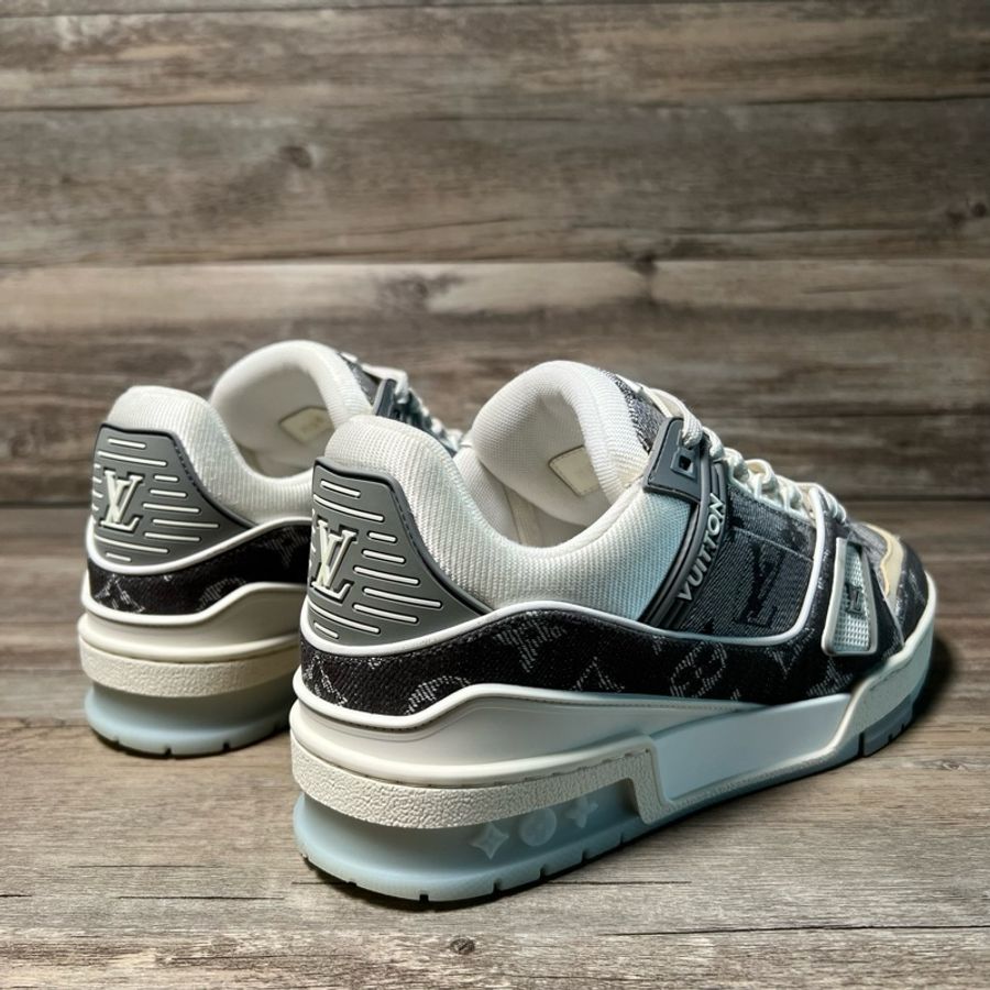 LV路易威登 trainer新款 灰牛仔 灰白 滿印 37碼-2