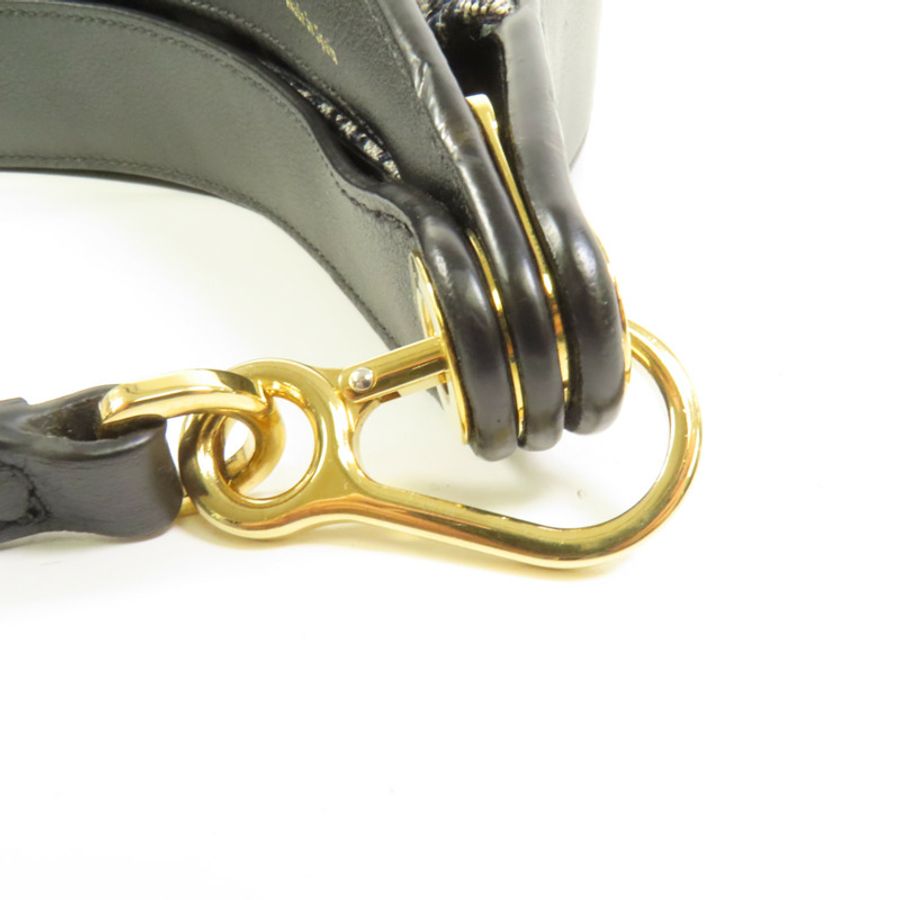 LOEWE 帆布Luna Bag金扣肩背袋-8