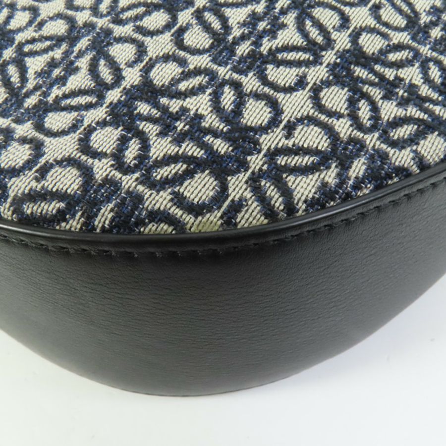 LOEWE 帆布Luna Bag金扣肩背袋-10