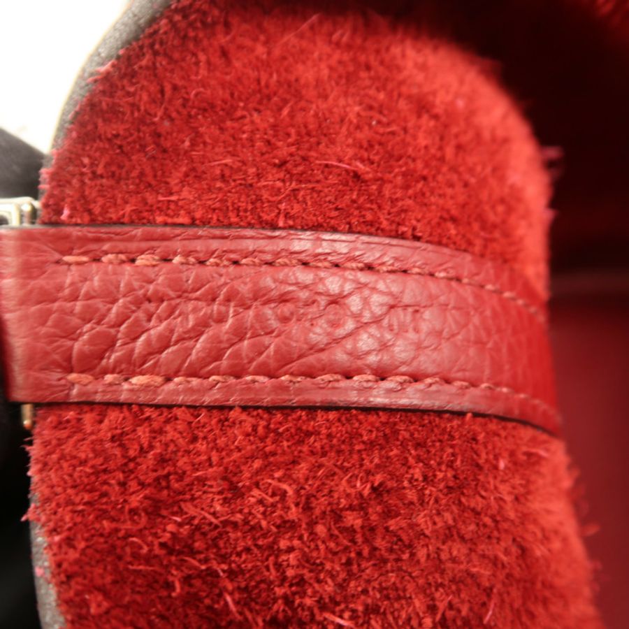 HERMES Clemence皮革Picotin PM銀扣手挽袋Rouge Grenat-6