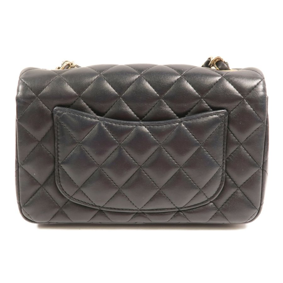 CHANEL 羊皮皮革Chain Shoulder金扣鏈帶肩背袋-1