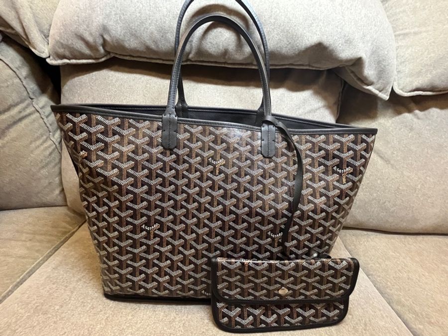 Goyard 戈雅 Anjou PM 中號 黑色 雙面 托特包-5