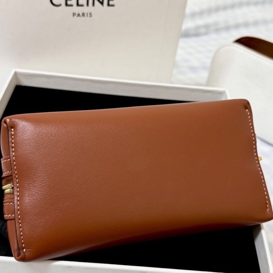 賣場最低價|全新|CELINE 皮革貝殼包(小牛皮)-2