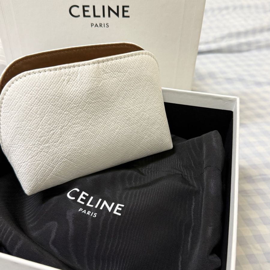 賣場最低價|全新|CELINE 皮革貝殼包(小牛皮)-4