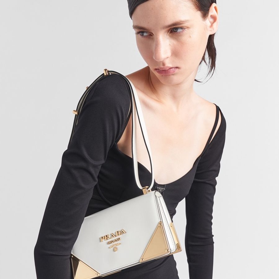 Prada 女士 徽標單肩包均碼碼19 X 6 X 12 CM-5