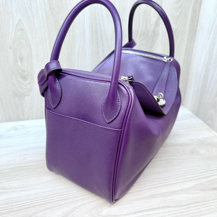 Hermes海葵紫EVERCOLOR 皮Lindy30-5