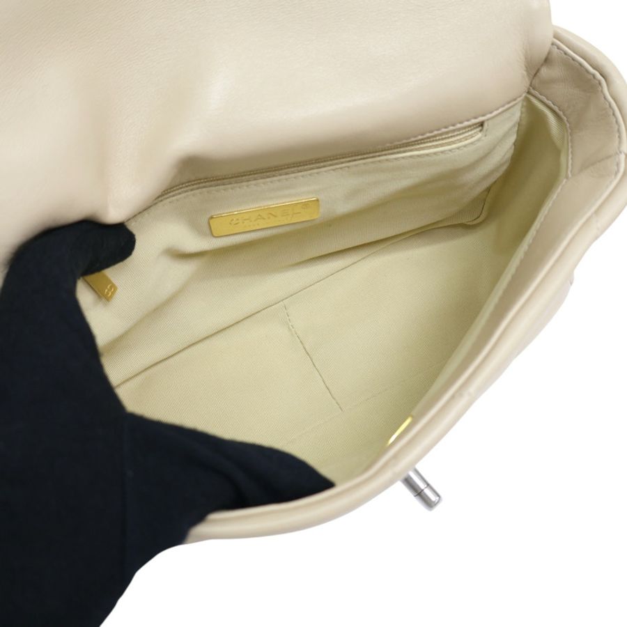 膚色 羊皮 19 口蓋 鍊帶 肩背包 AS1160【CHANEL 香奈兒】 AS1160-4