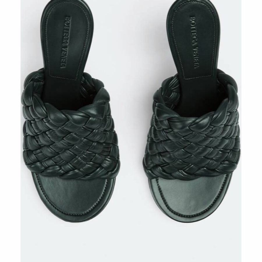 Bottega Veneta 女士 徽標褶襇圓頭高跟涼鞋36 36.5 37 37.5 38 38.5 39 40碼跟高: 9cm-3