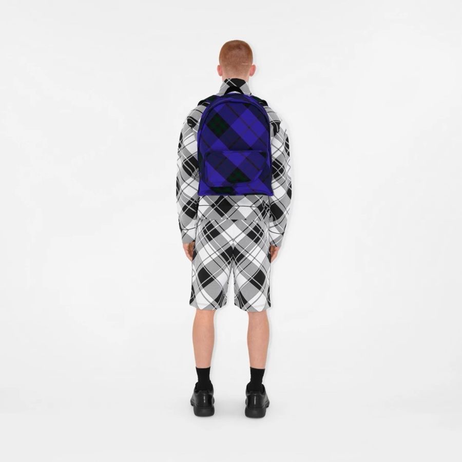 Burberry 男士 格紋圖案細節雙肩包均碼碼33cm*21cm*46cm-3