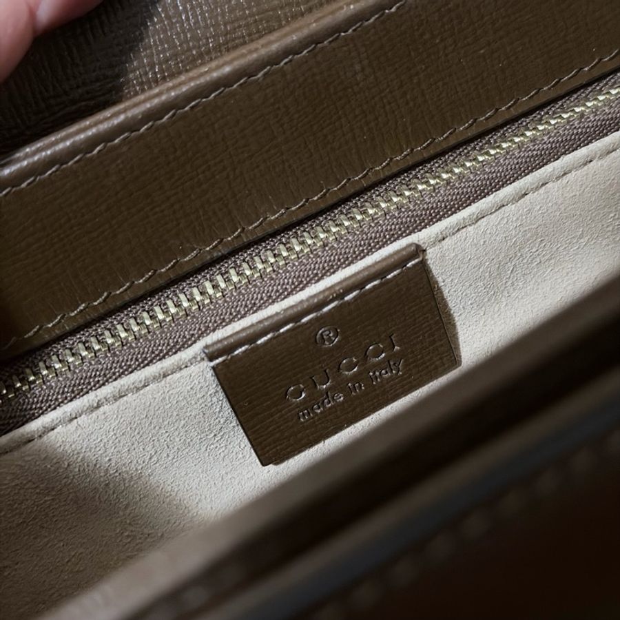 Gucci Horsebit 1955 medium shoulder bag 啡色 全皮-12