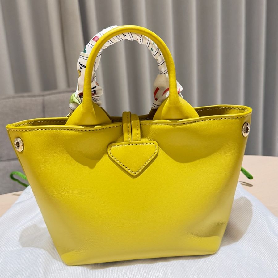 全新-Longchamp Roseau 真皮迷你托特包-11